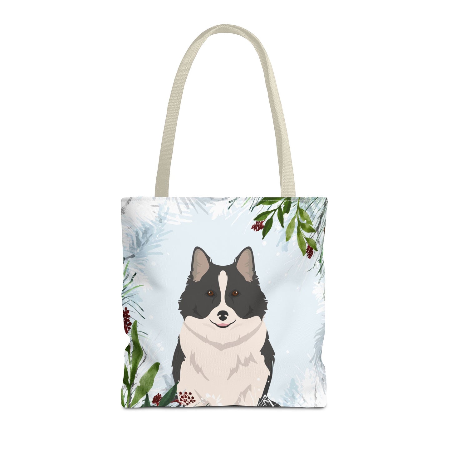 Icelandic Sheepdog Dog Christmas Holiday Tote Bag 16x16