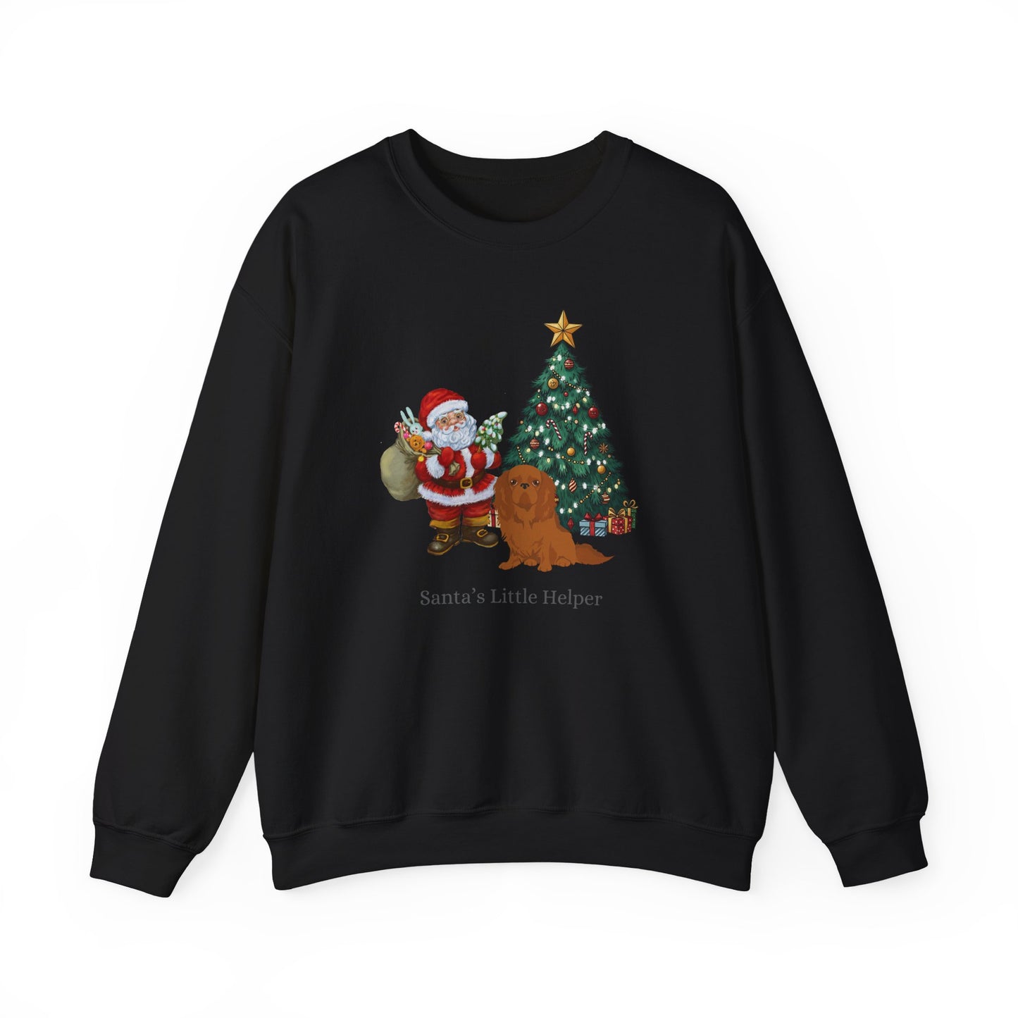 English Toy Spaniel Dog Santa's Little Helper Unisex Heavy Blend Crewneck Sweatshirt