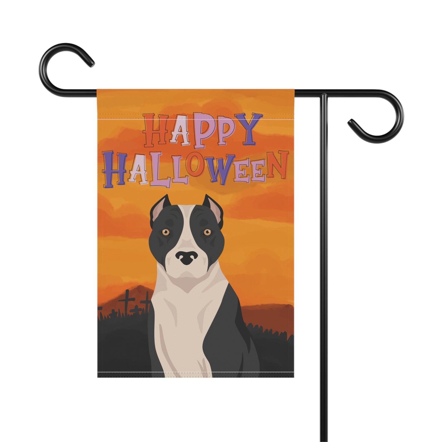 American Staffordshire Terrier Dog Halloween Garden Flag