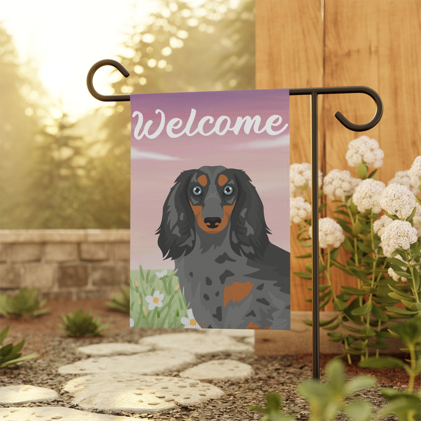 Dachshund Dog Welcome Garden Flag