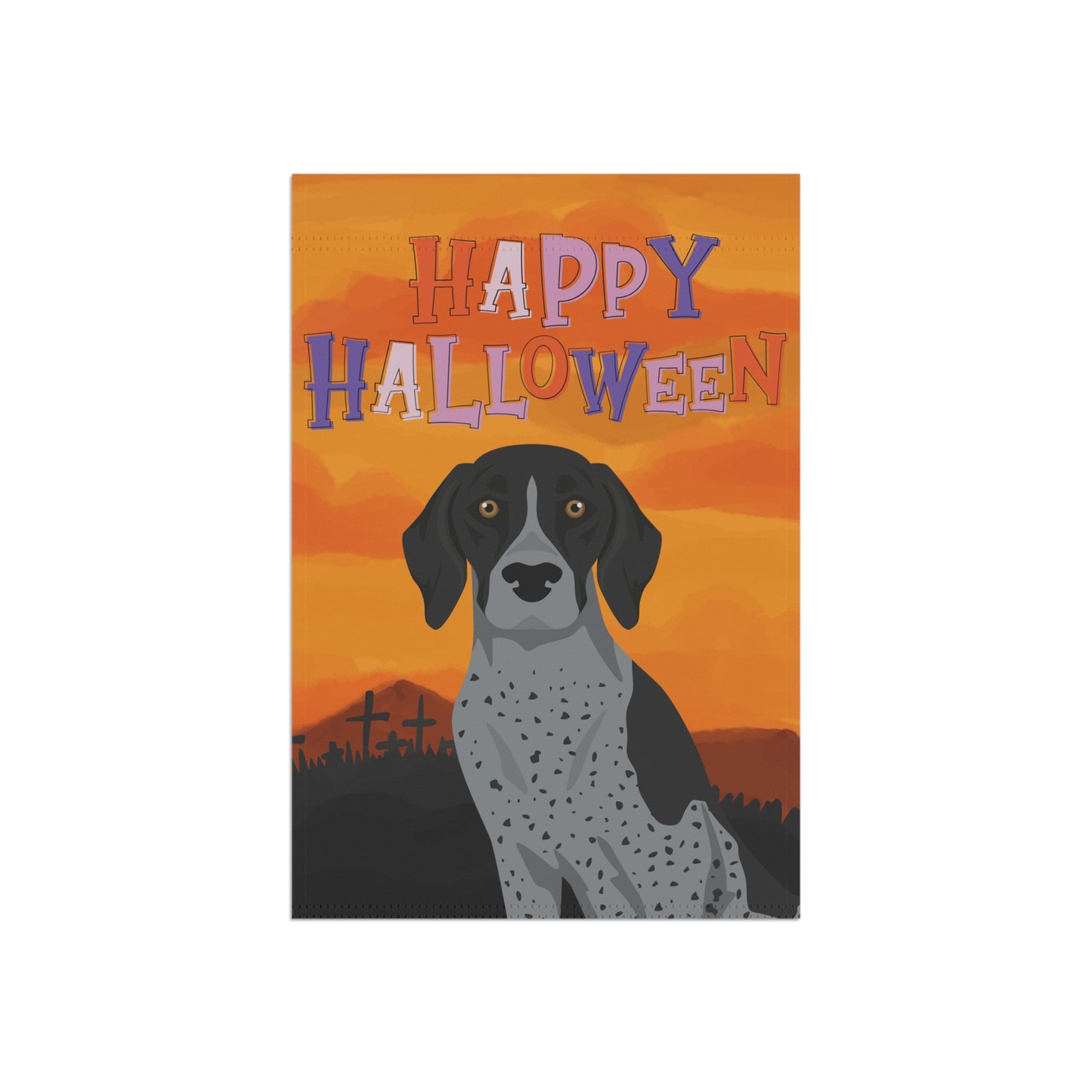 German Shorthaired Pointer Dog Halloween Garden Flag