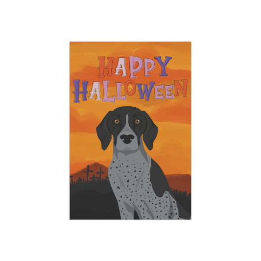 German Shorthaired Pointer Dog Halloween Garden Flag