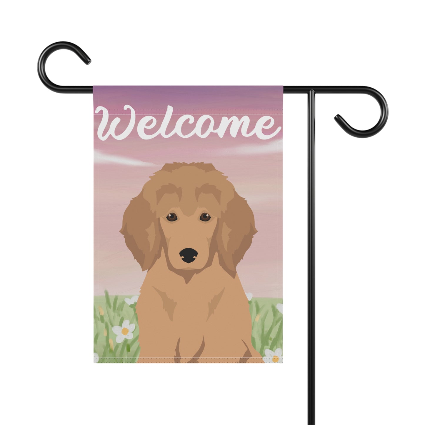 Poodle Dog Welcome Garden Flag