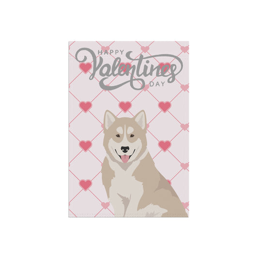 Canadian Inuit Dog Valentines Day Garden Flag
