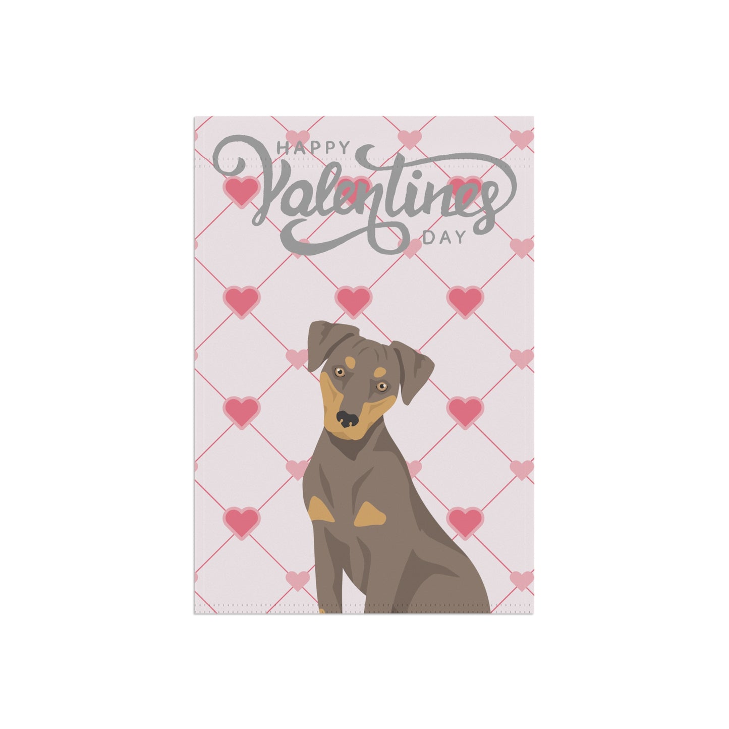 Blue Lacy Dog Valentines Day Garden Flag