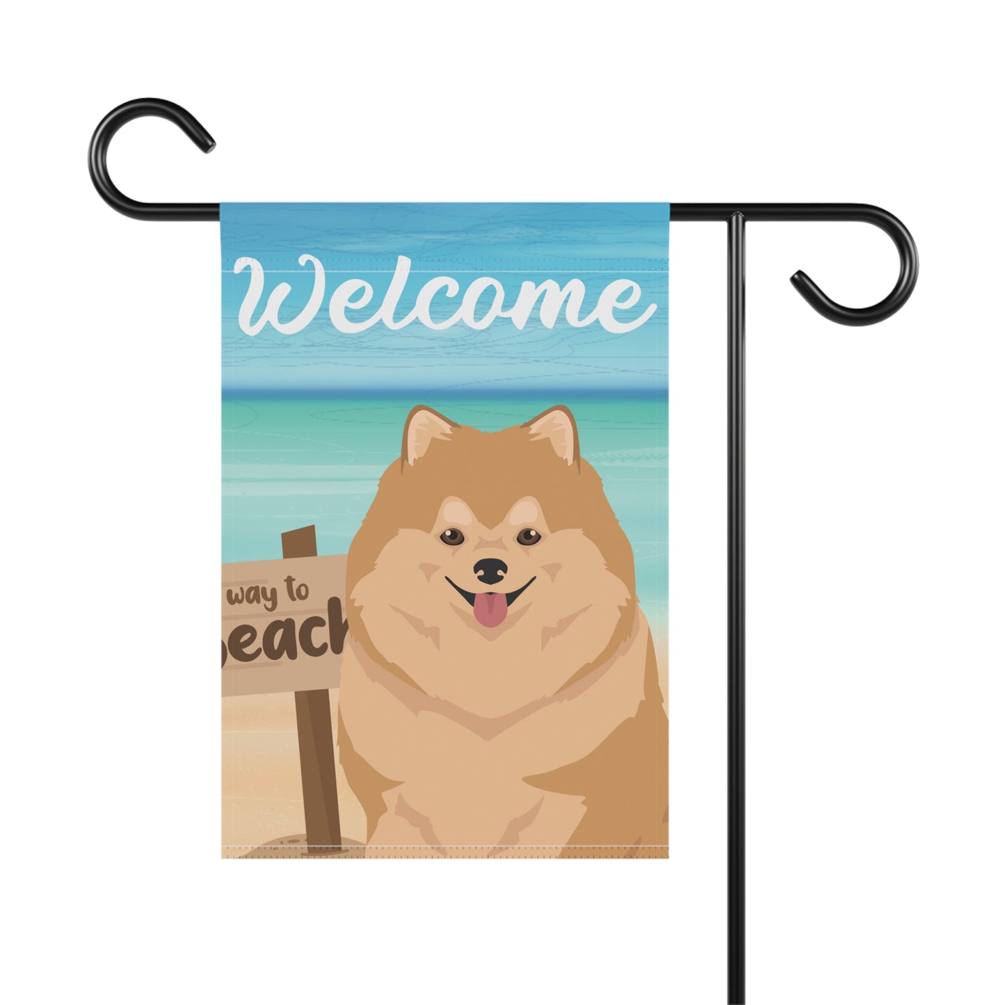 Pomeranian Dog Garden Flag