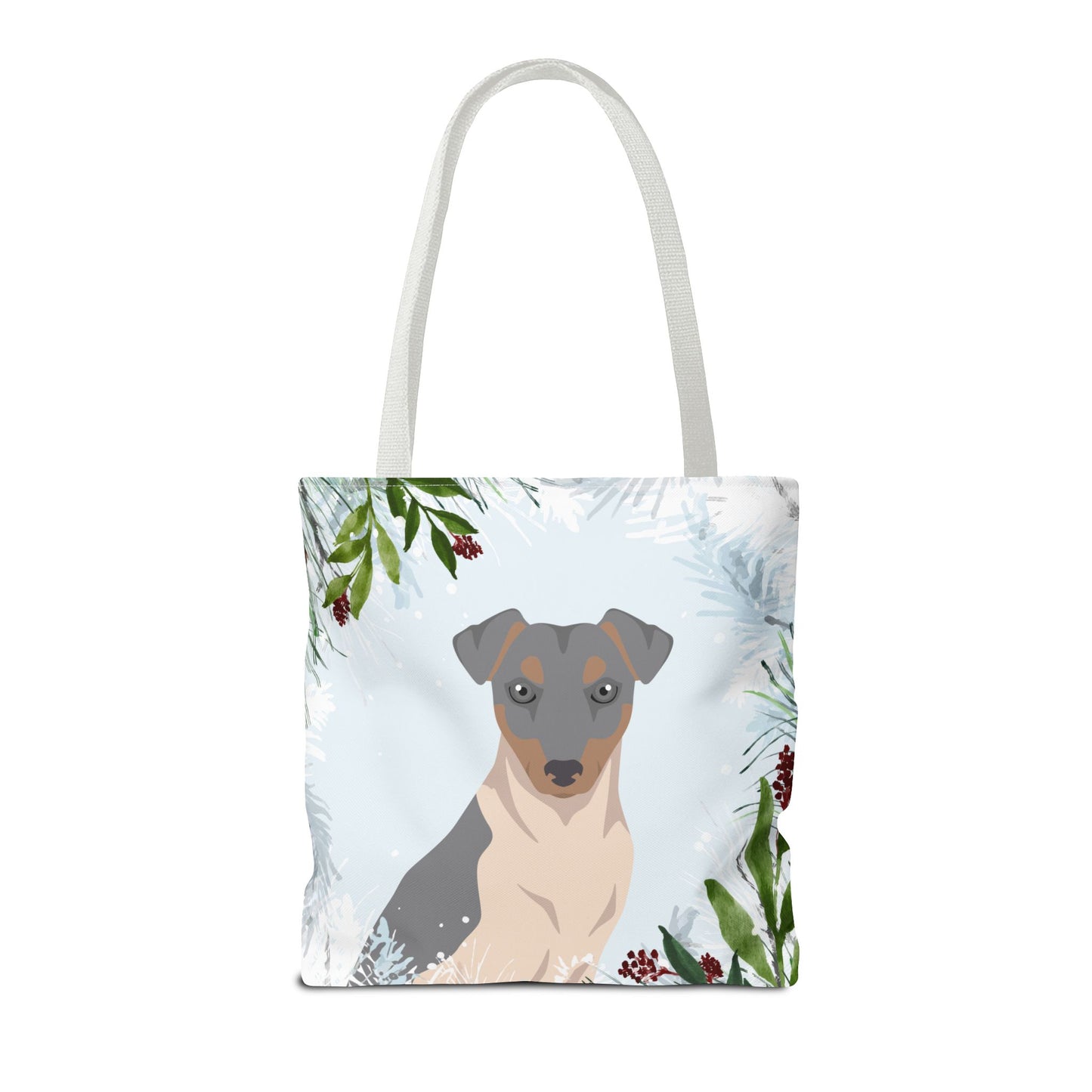 Brazillian Terrier Dog Christmas Holiday Tote Bag 16x16