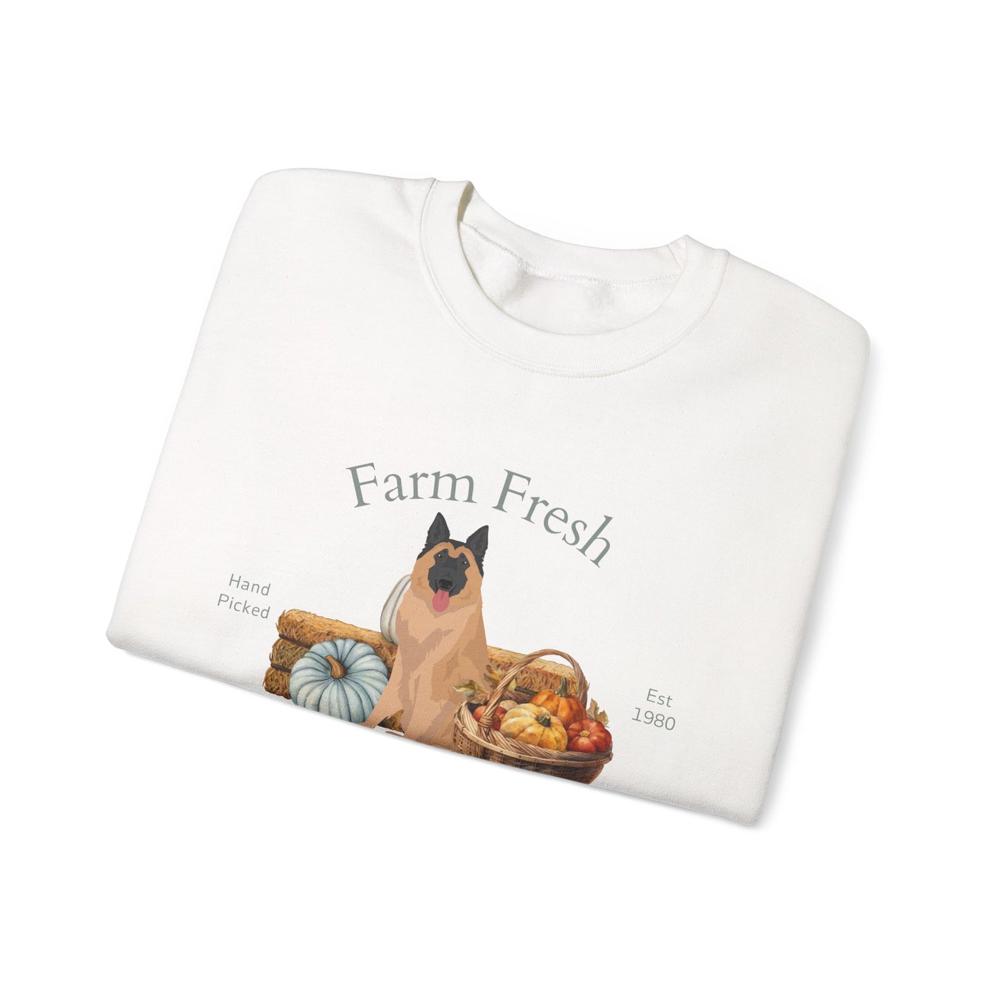 Belgian Tervuren Dog Fall Farm Fresh Unisex Heavy Blend Crewneck Sweatshirt