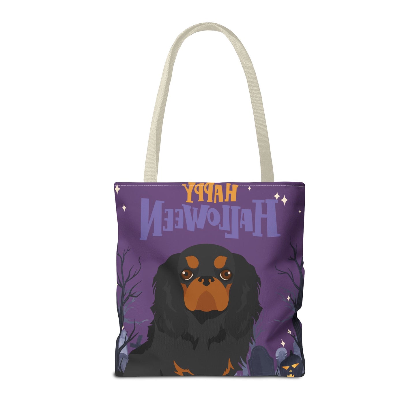 English Toy Spaniel Dog Happy Halloween Tote Bag 16x16
