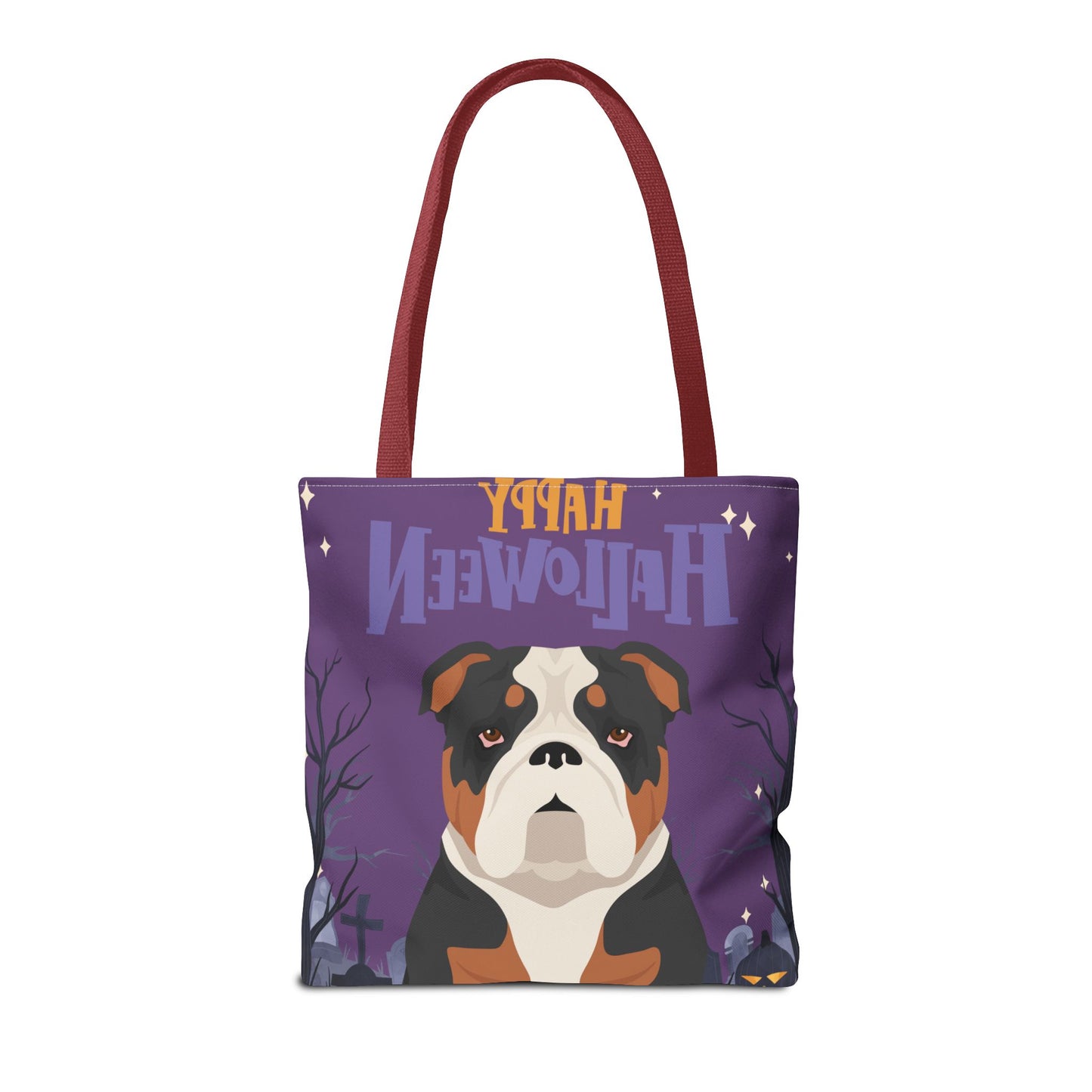 Bulldog Dog Happy Halloween Tote Bag 16x16