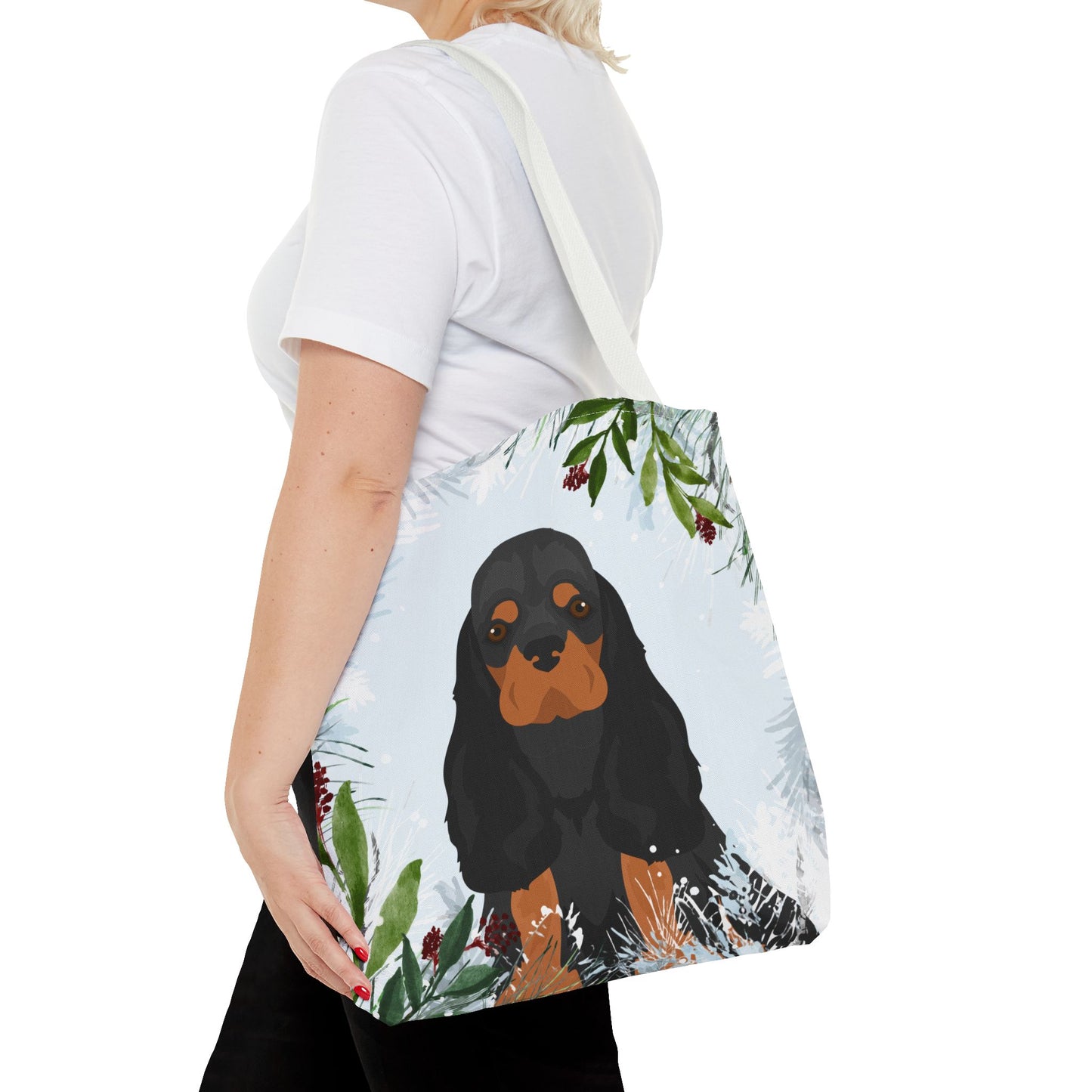Cocker Spaniel Dog Christmas Holiday Tote Bag 16x16