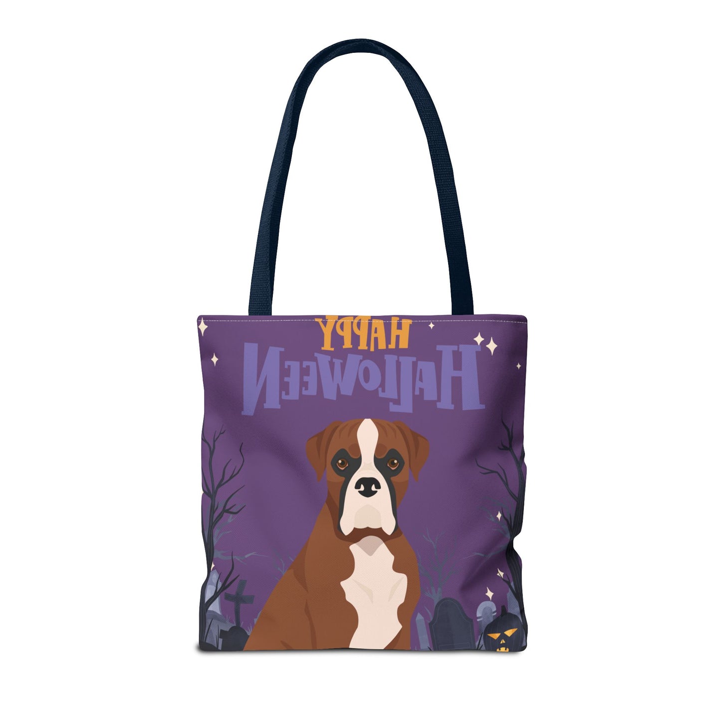 Boxer Dog Happy Halloween Tote Bag 16x16