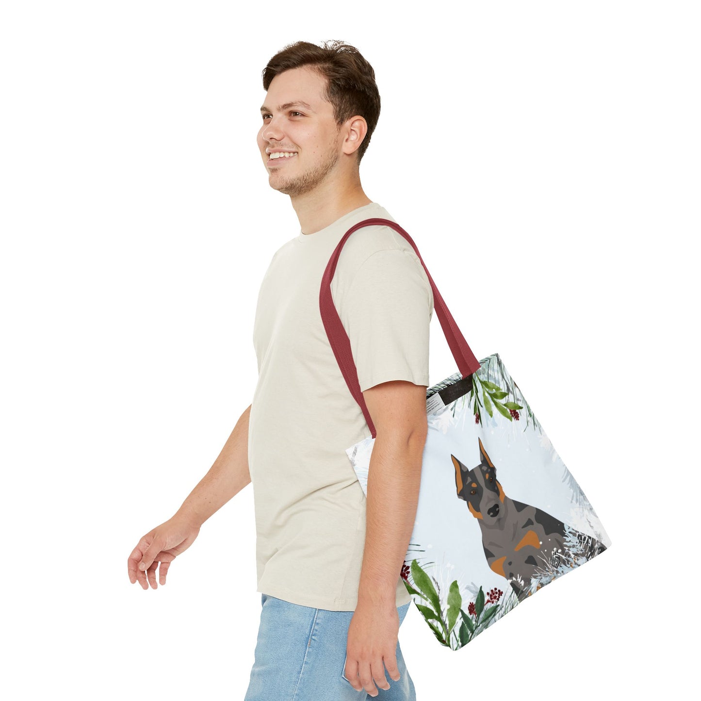 Beauceron Dog Christmas Holiday Tote Bag 16x16