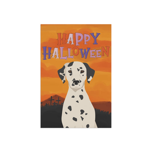 Dalmatian Dog Halloween Garden Flag