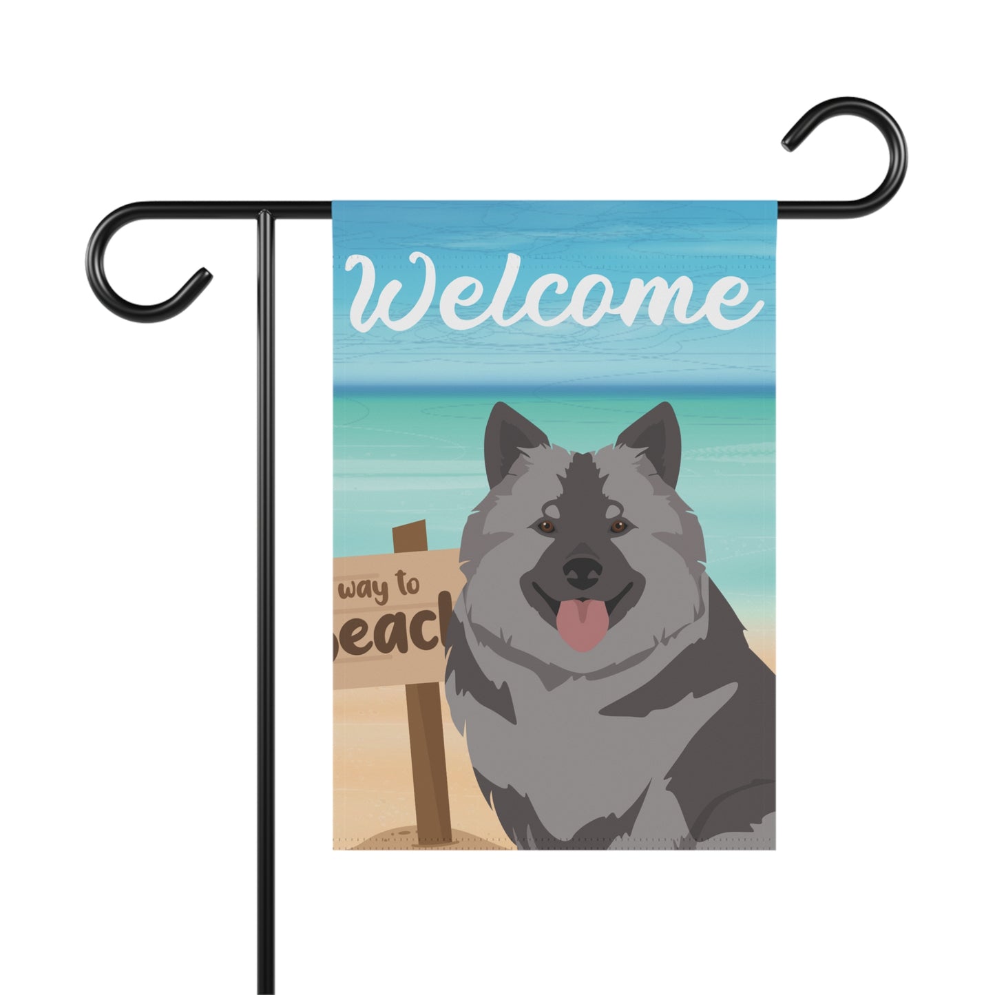Keeshond Dog Garden Flag