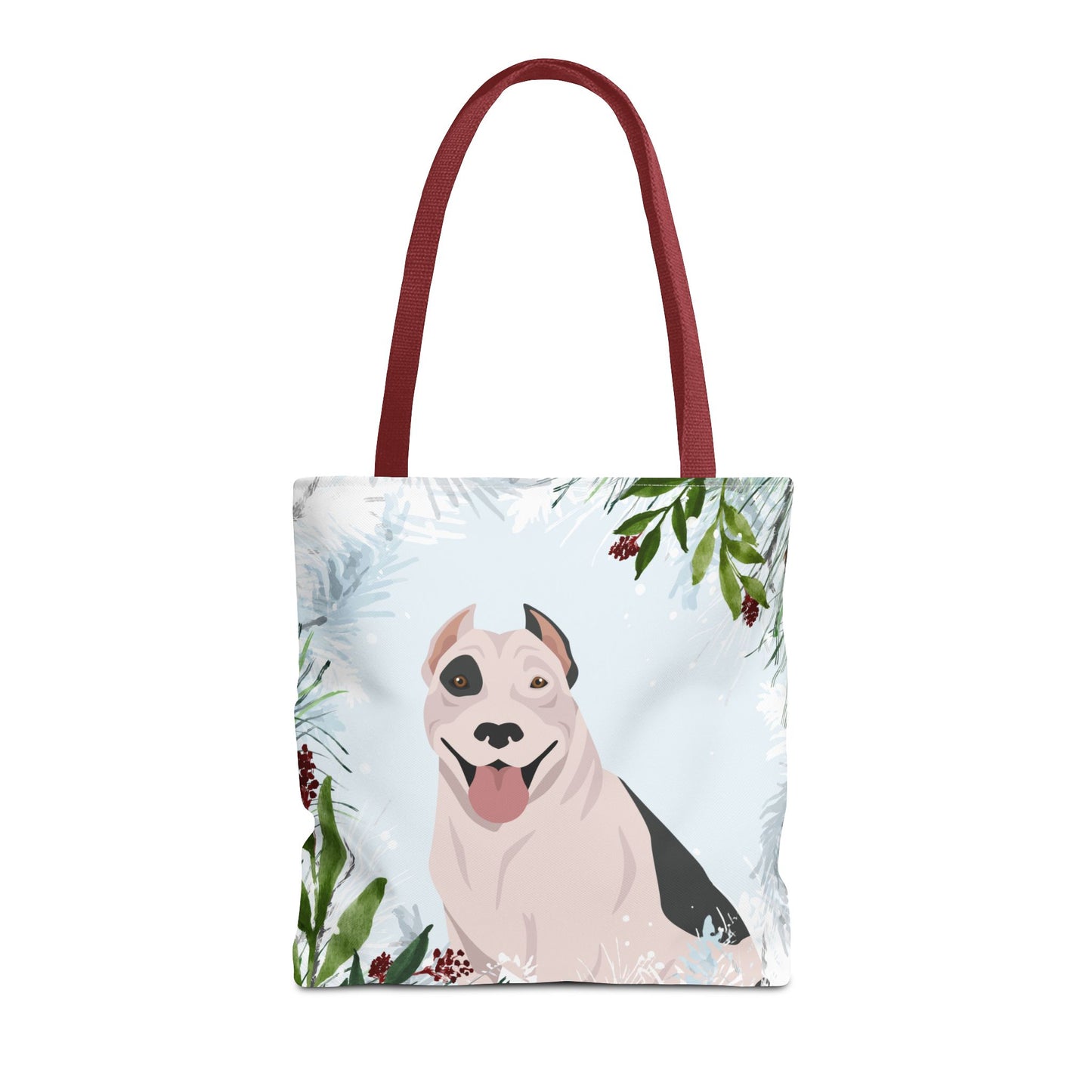 Pit Bull Dog Christmas Holiday Tote Bag 16x16