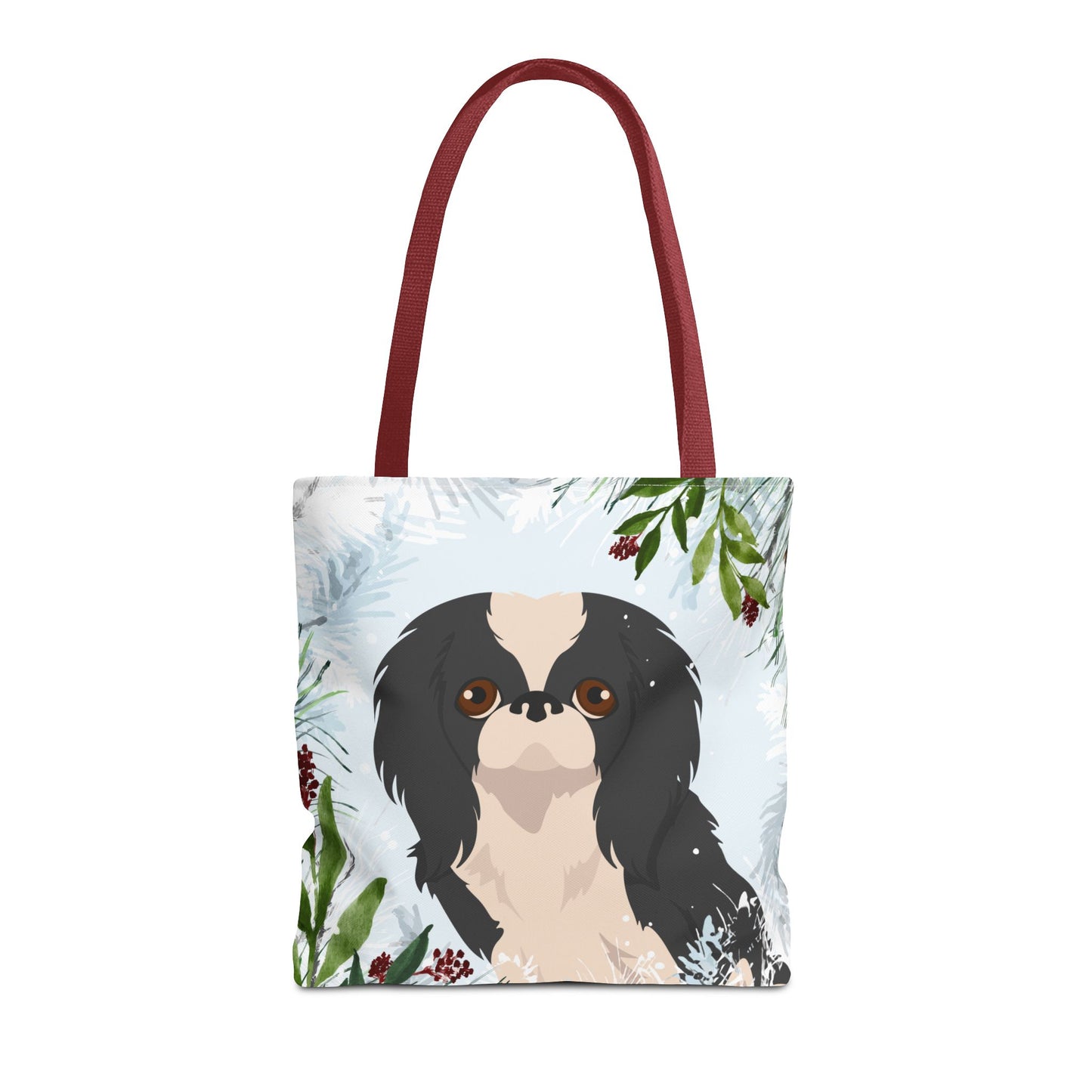 Japanese Chin Dog Christmas Holiday Tote Bag 16x16
