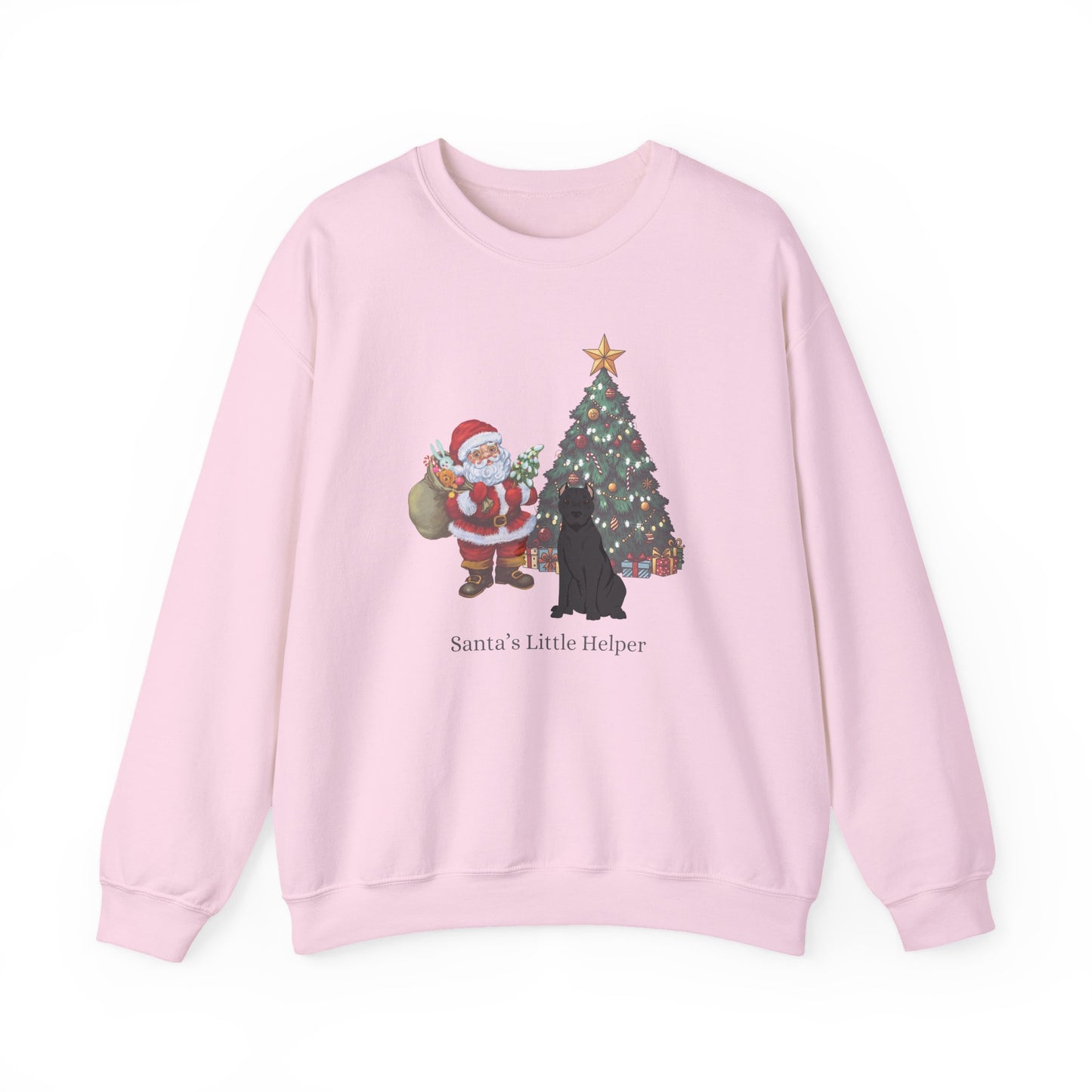 American Staffordshire Terrier Dog Santa's Little Helper Unisex Heavy Blend Crewneck Sweatshirt