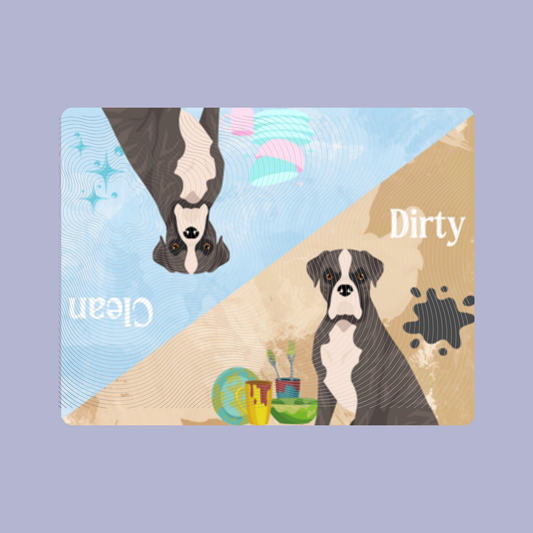 Boxer Dog Clean & Dirty Fridge Magnet Set 3 Pack