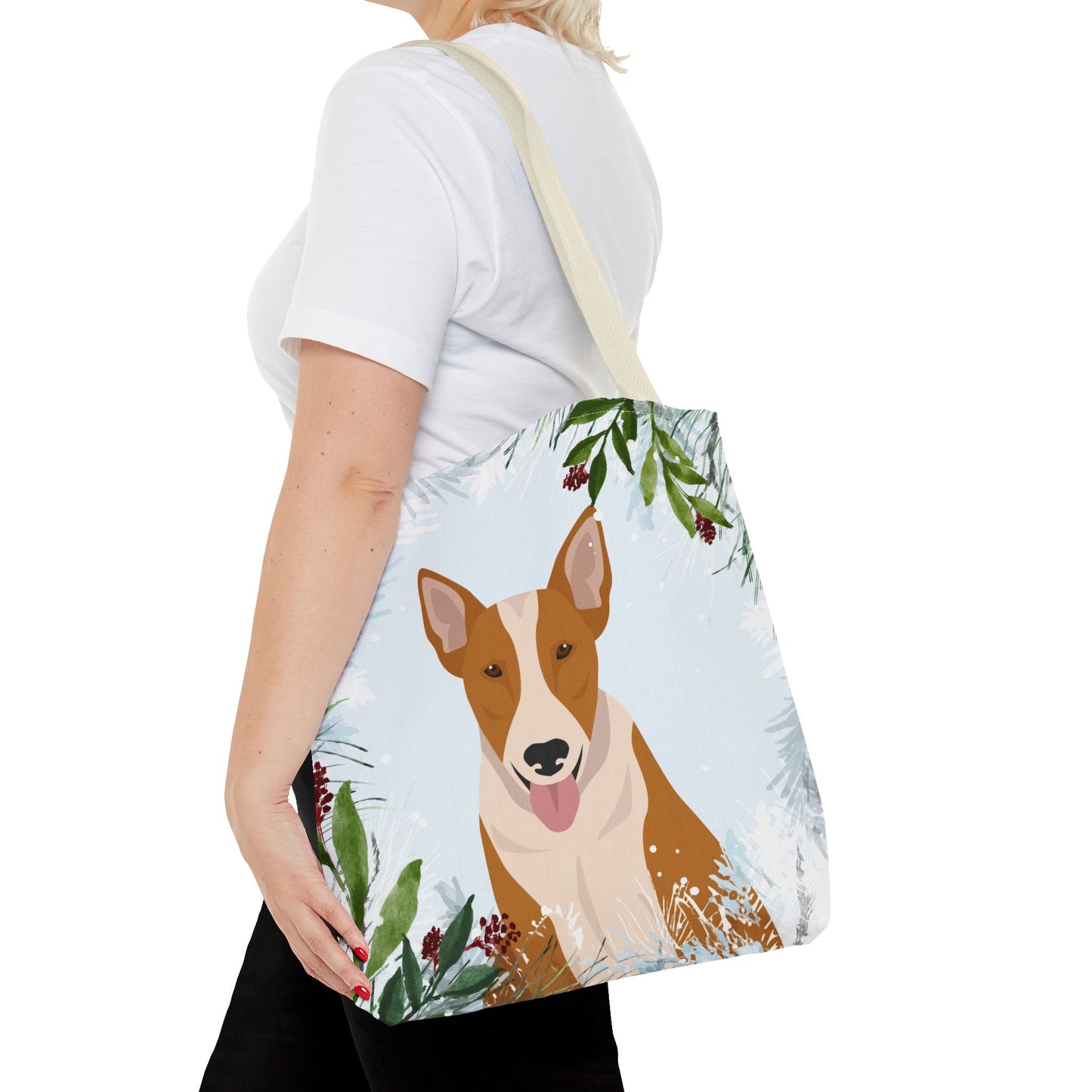 Bull Terrier Dog Christmas Holiday Tote Bag 16x16