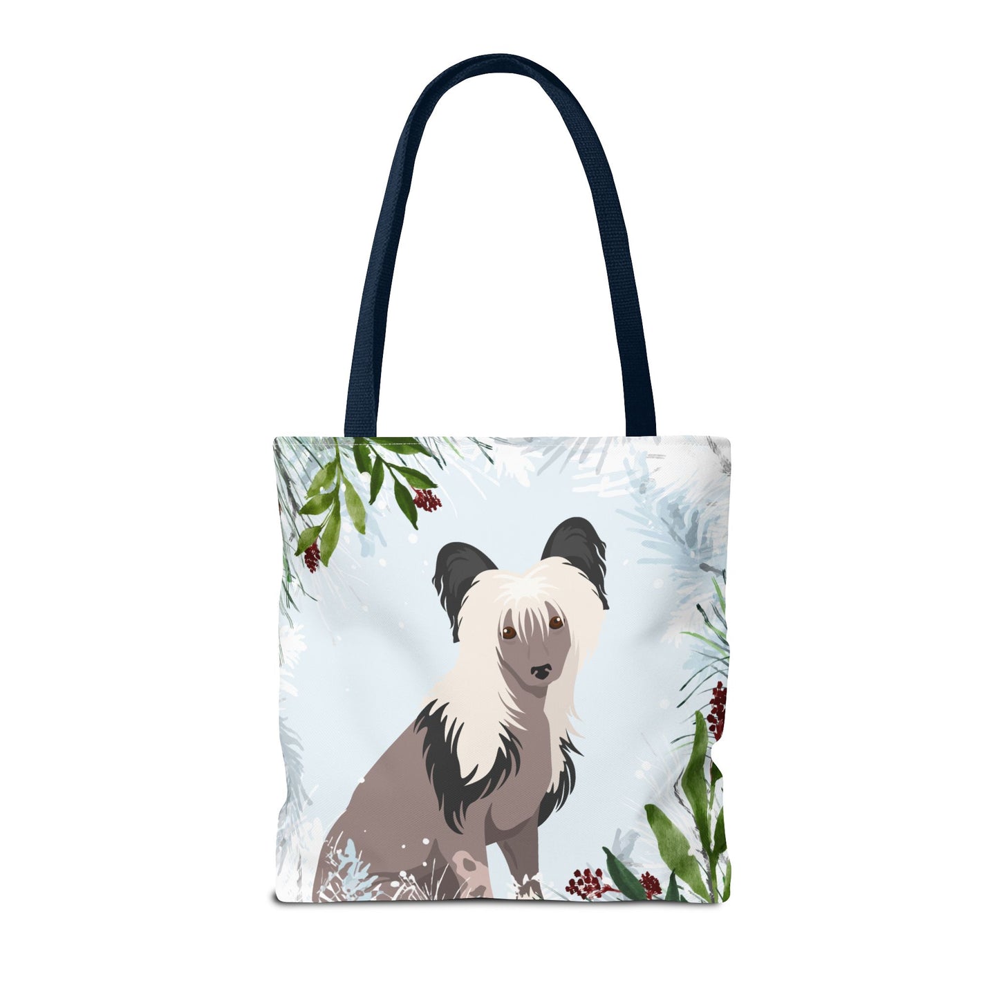 Chinese Cresred Dog Christmas Holiday Tote Bag 16x16