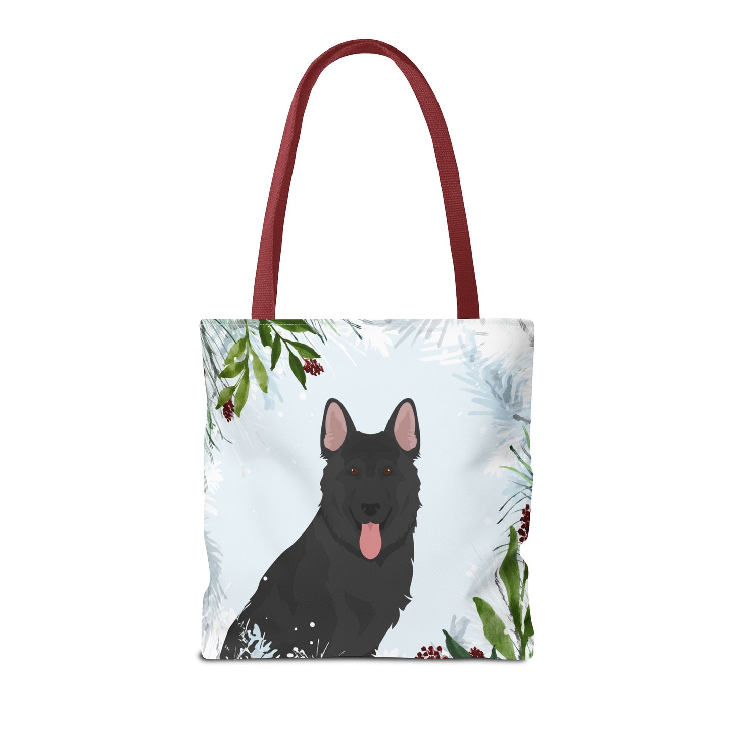 German Shepherd Dog Christmas Holiday Tote Bag 16x16