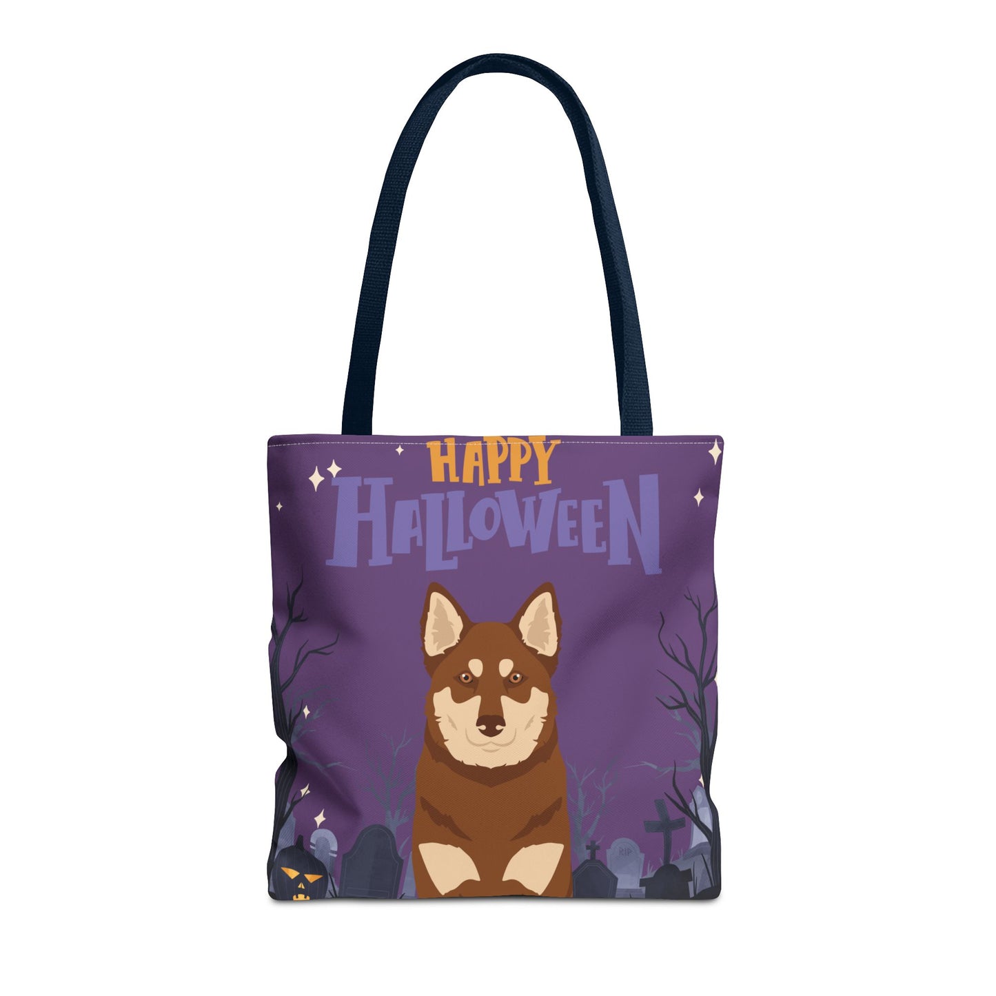 Lapponian Herder Dog Happy Halloween Tote Bag 16x16