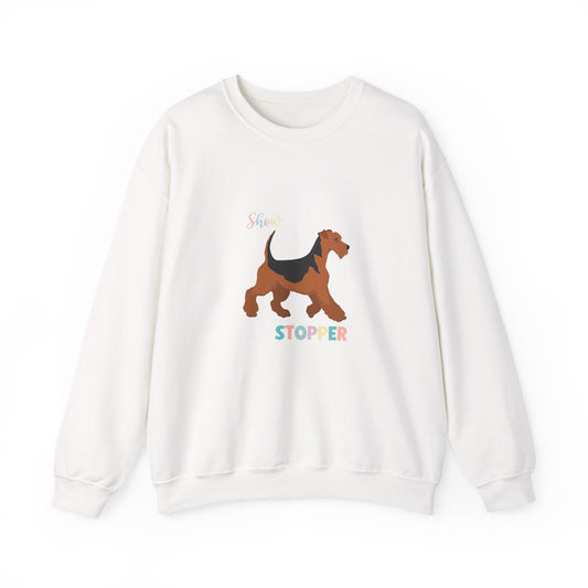 Airdale Terrier Dog Unisex Heavy Blend Crewneck Sweatshirt