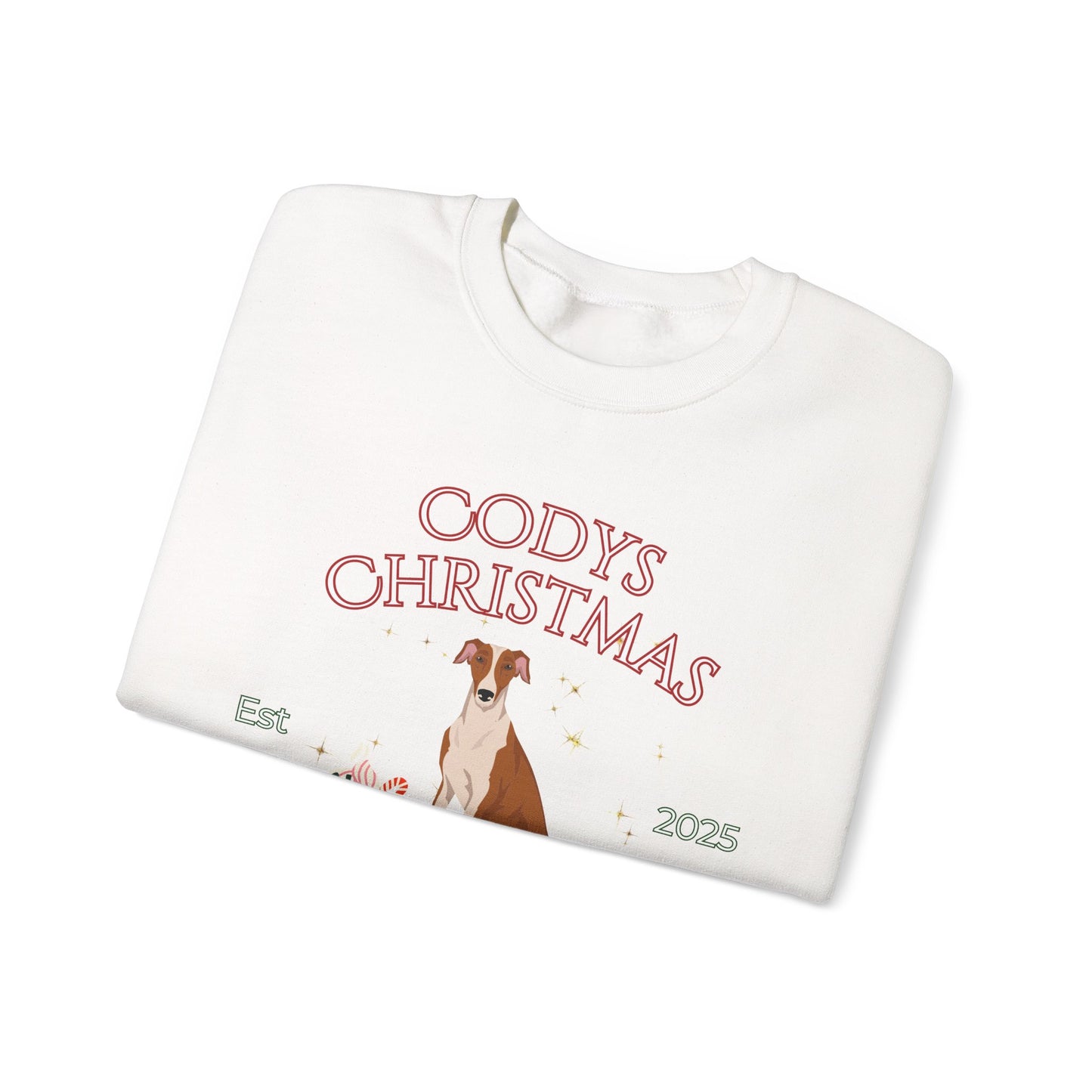 Greyhound Dog Christmas Social Club Unisex Heavy Blend Crewneck Sweatshirt Custom Name