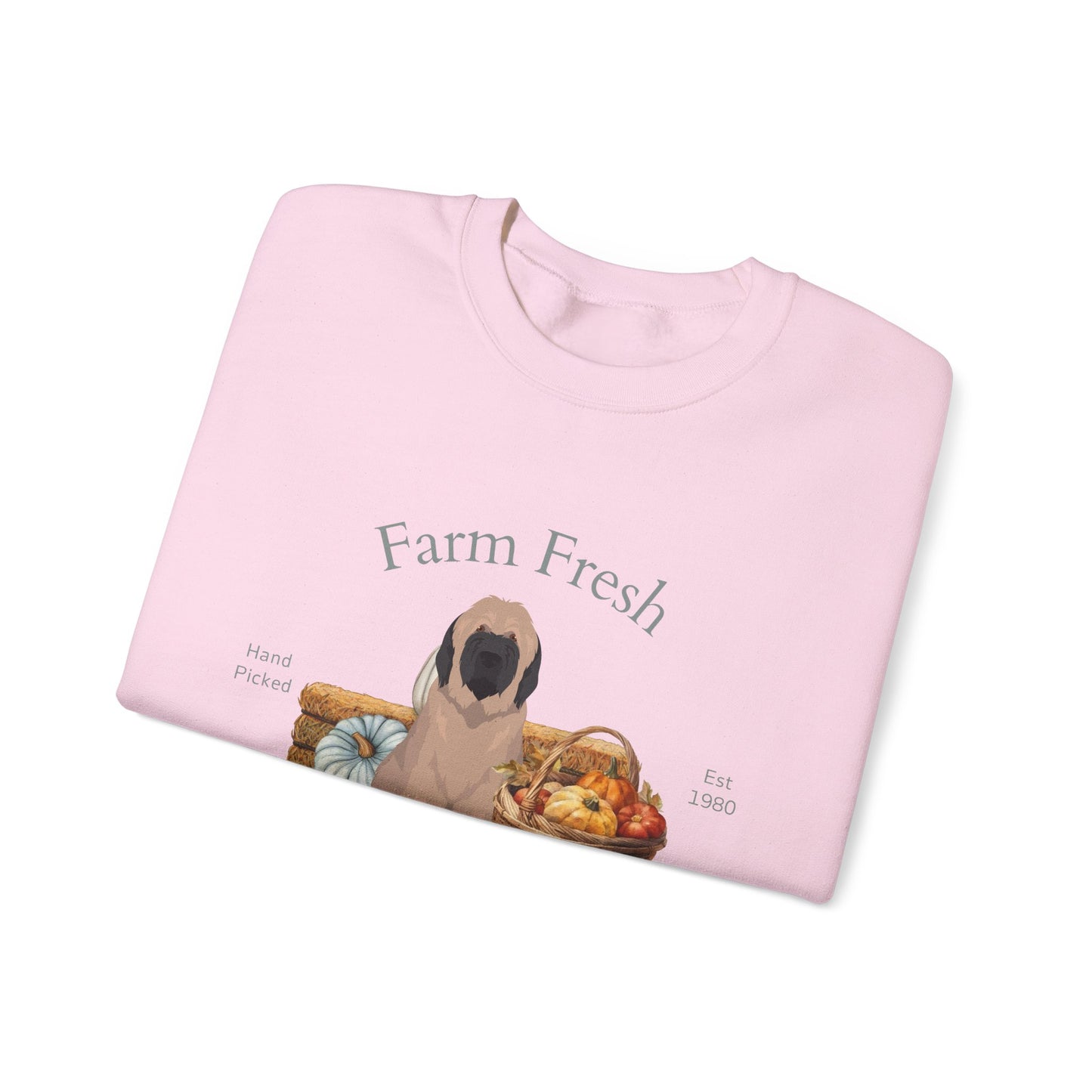 Briard Dog Fall Farm Fresh Unisex Heavy Blend Crewneck Sweatshirt