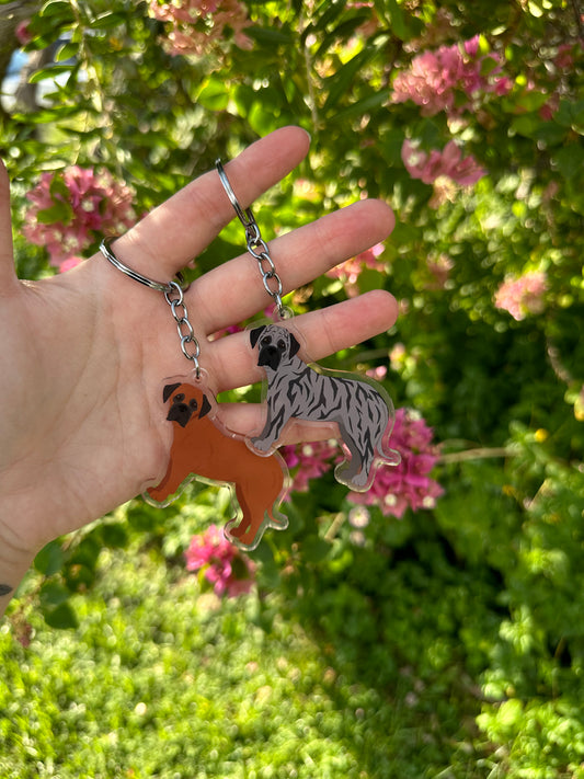 Bullmastiff Dog 2.5in Acrylic Keychain