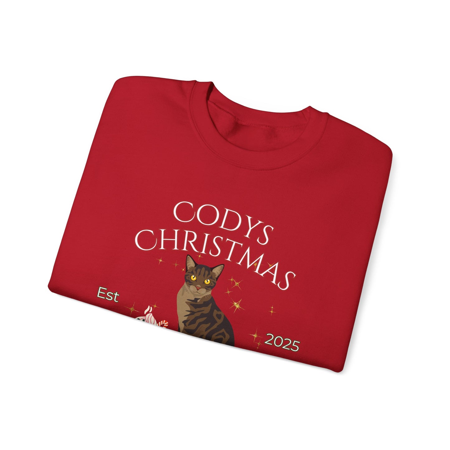 Bengal Cat Cat Christmas Social Club Unisex Heavy Blend Crewneck Sweatshirt Custom Name