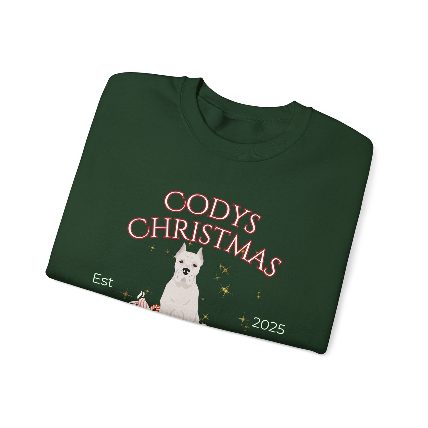 Dogo Argentino Dog Christmas Social Club Unisex Heavy Blend Crewneck Sweatshirt Custom Name