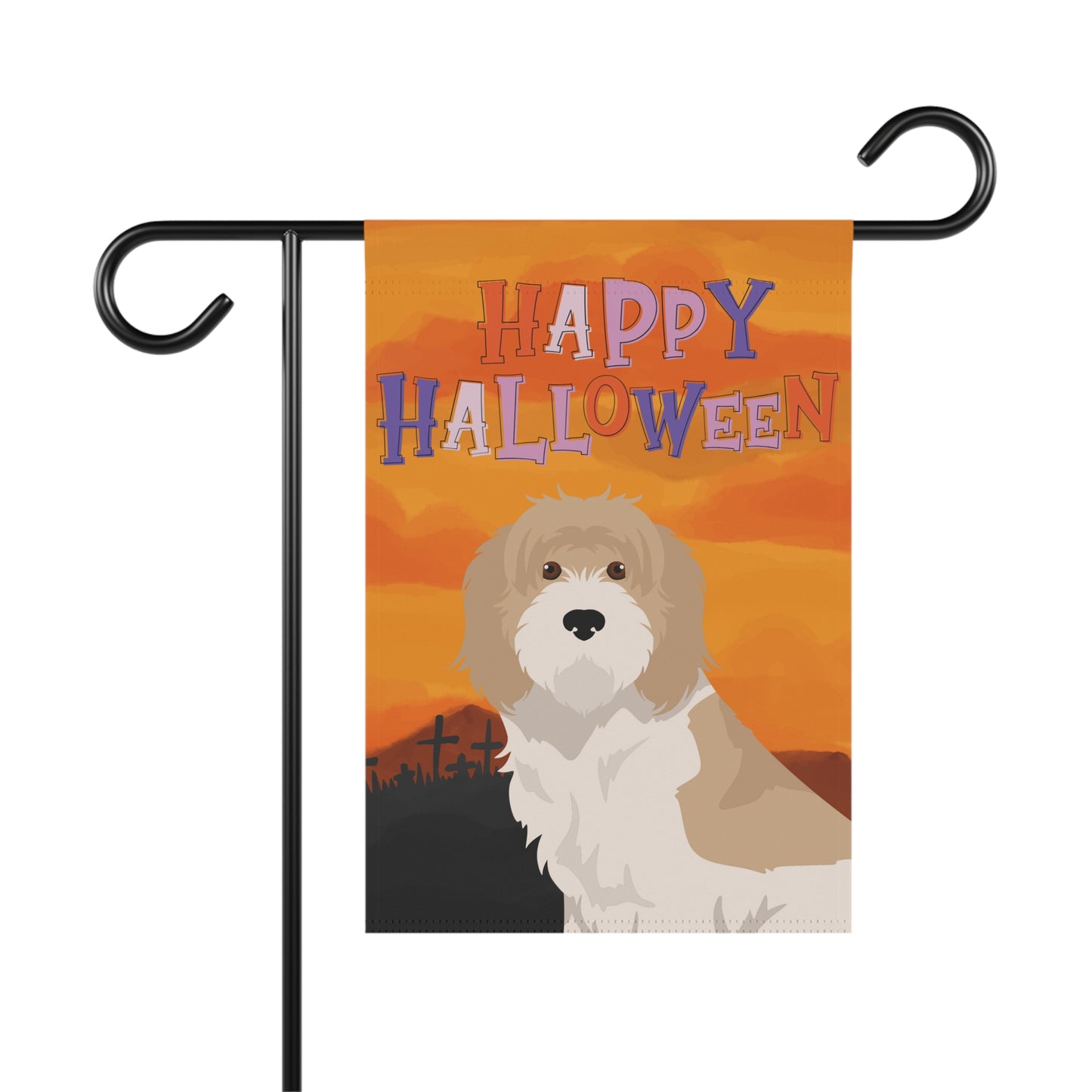Grand Basset Griffon Vendeen Dog Halloween Garden Flag