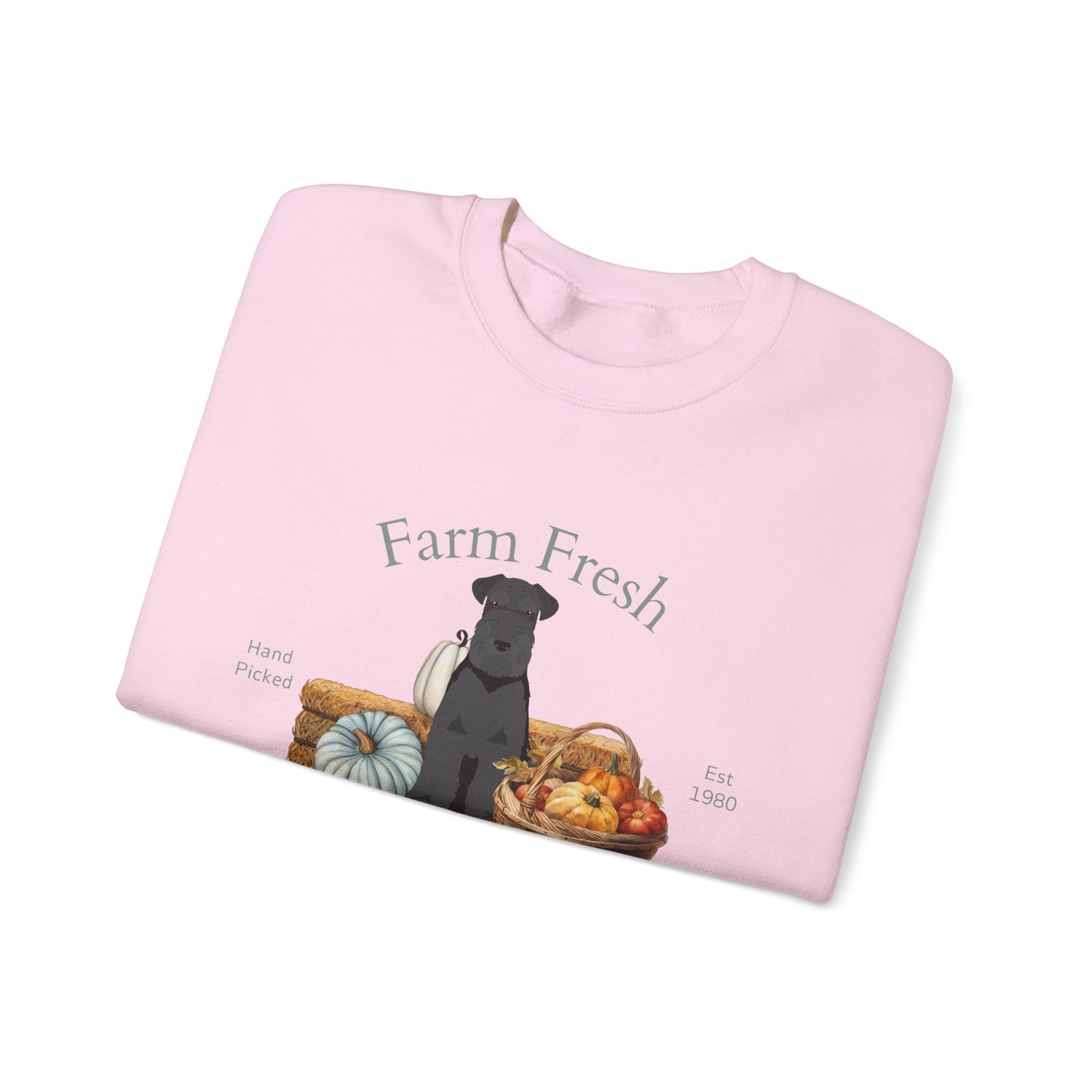 Schnauzer Dog Fall Farm Fresh Unisex Heavy Blend Crewneck Sweatshirt