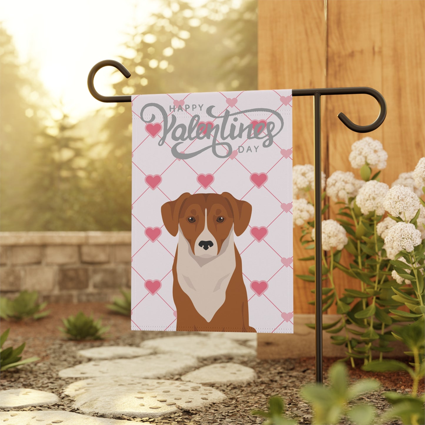 Austrian Pinscher Dog Valentine's Day Garden Flag