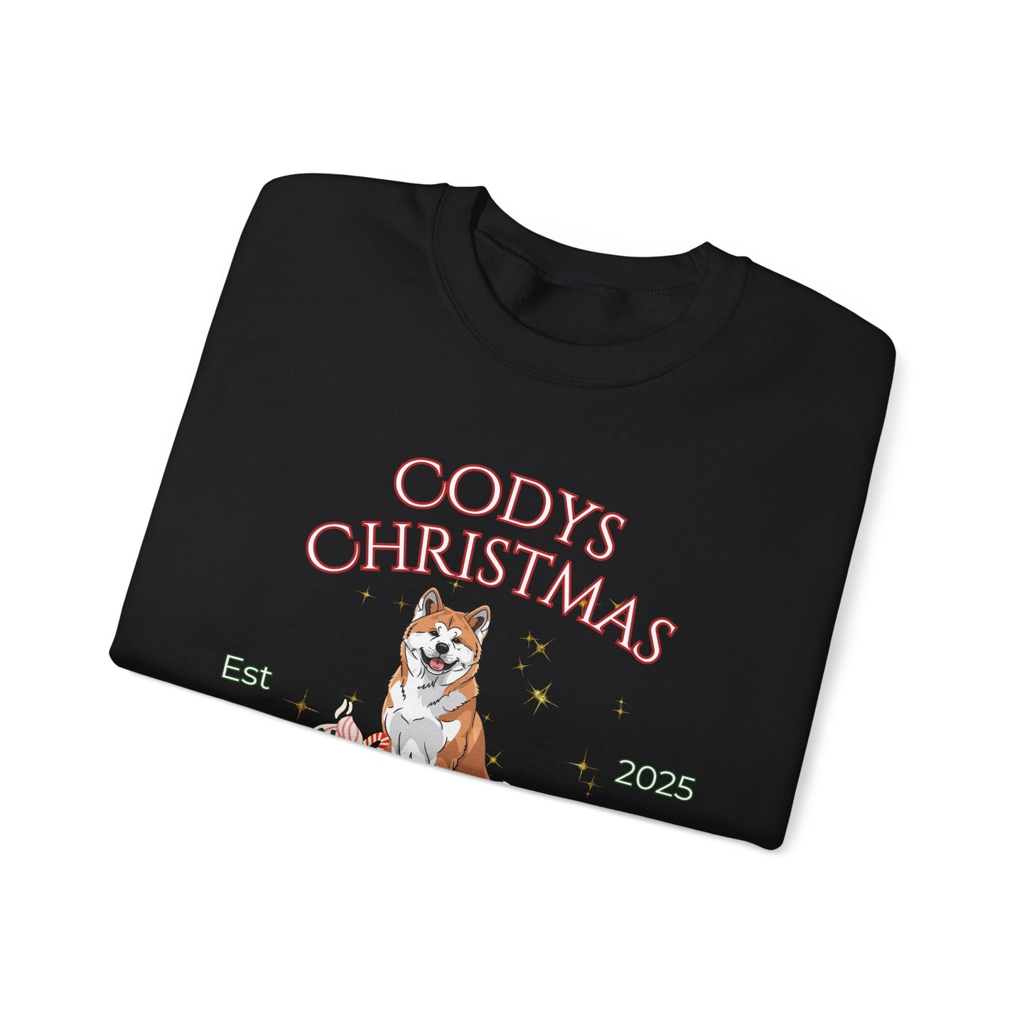 Japanese Akita Dog Christmas Social Club Unisex Heavy Blend Crewneck Sweatshirt Custom Name