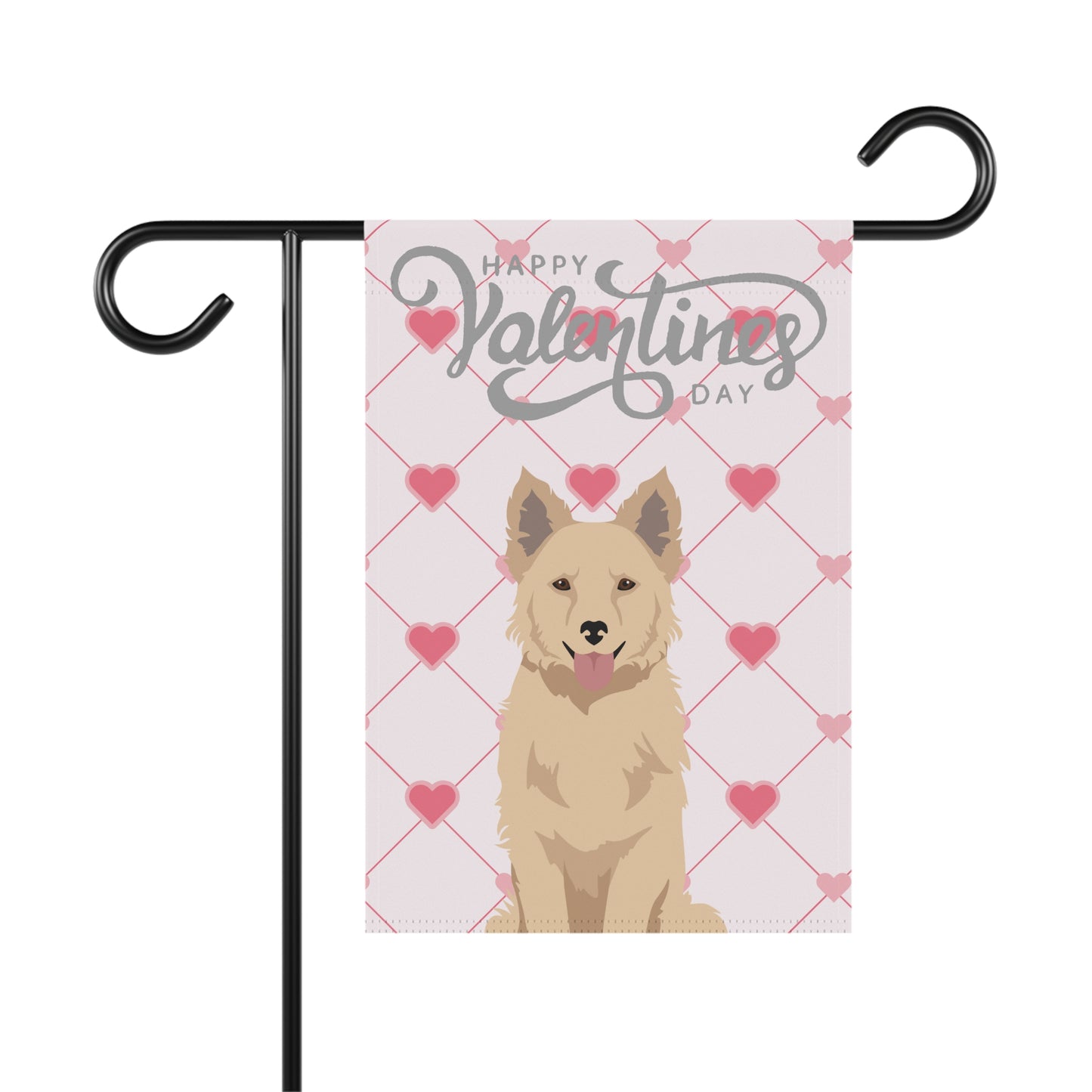 Mudi Dog Valentines Day Garden Flag