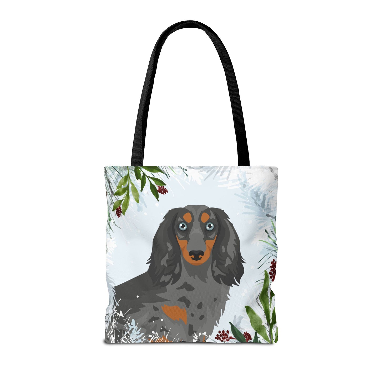 Dachshund Dog Christmas Holiday Tote Bag 16x16