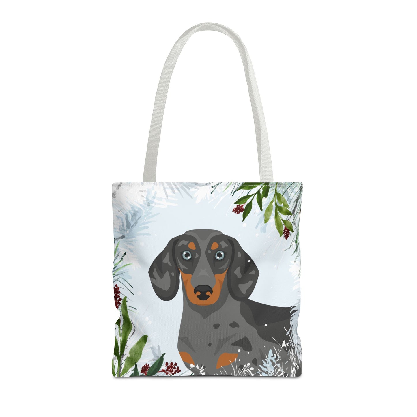 Dachshund Dog Christmas Holiday Tote Bag 16x16