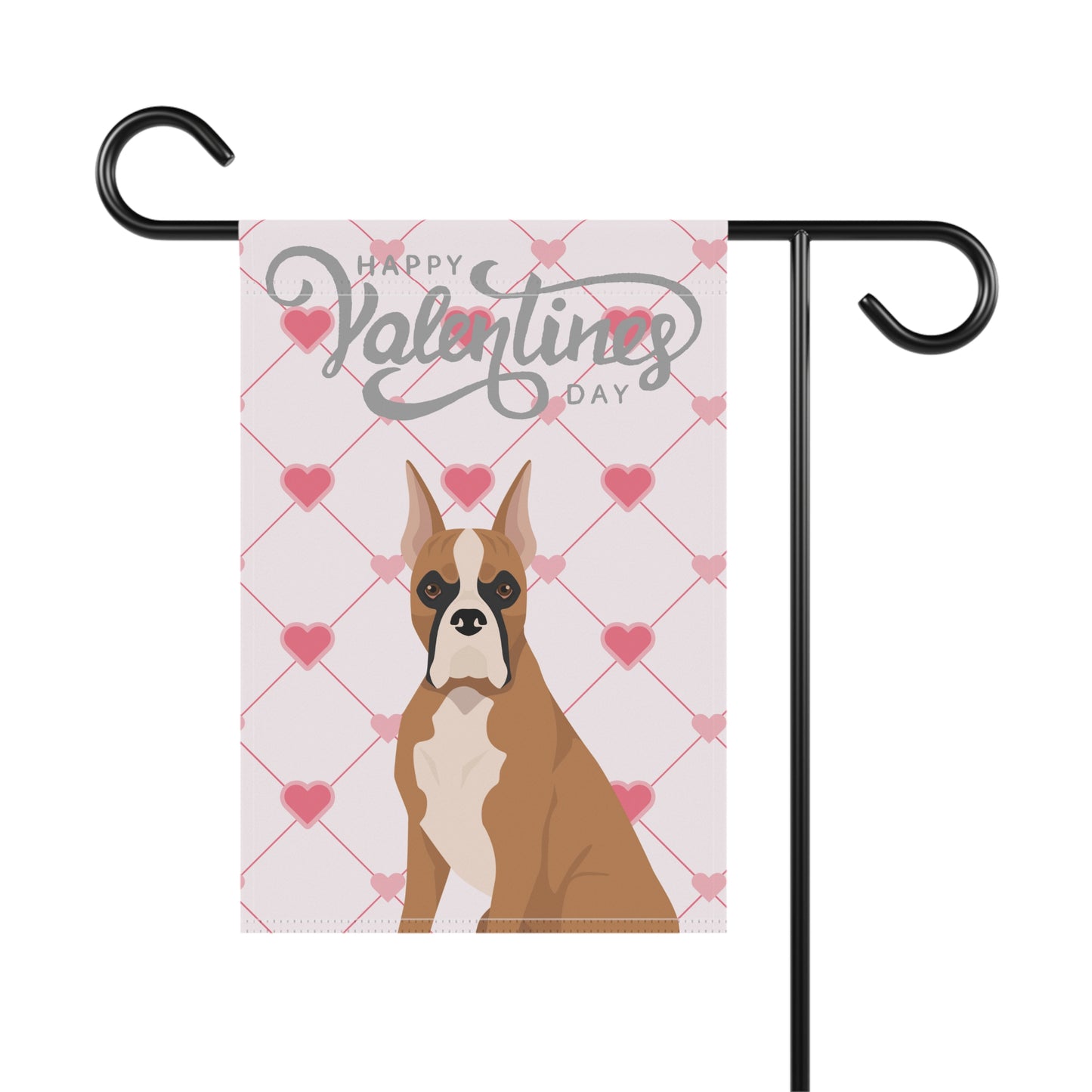 Boxer Dog Valentines Day Garden Flag