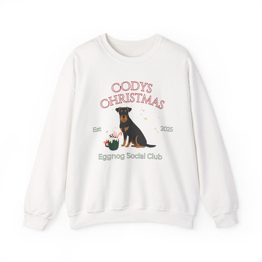 Jadgterrier Dog Christmas Social Club Unisex Heavy Blend Crewneck Sweatshirt Custom Name