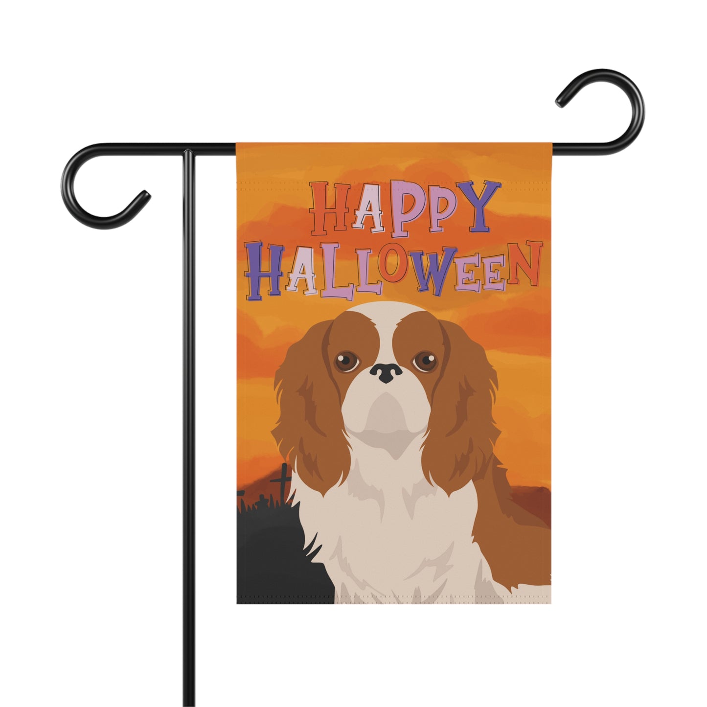English Toy Dog Halloween Garden Flag