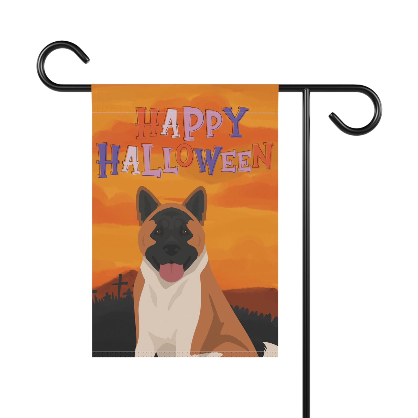 American Akita Dog Halloween Garden Flag