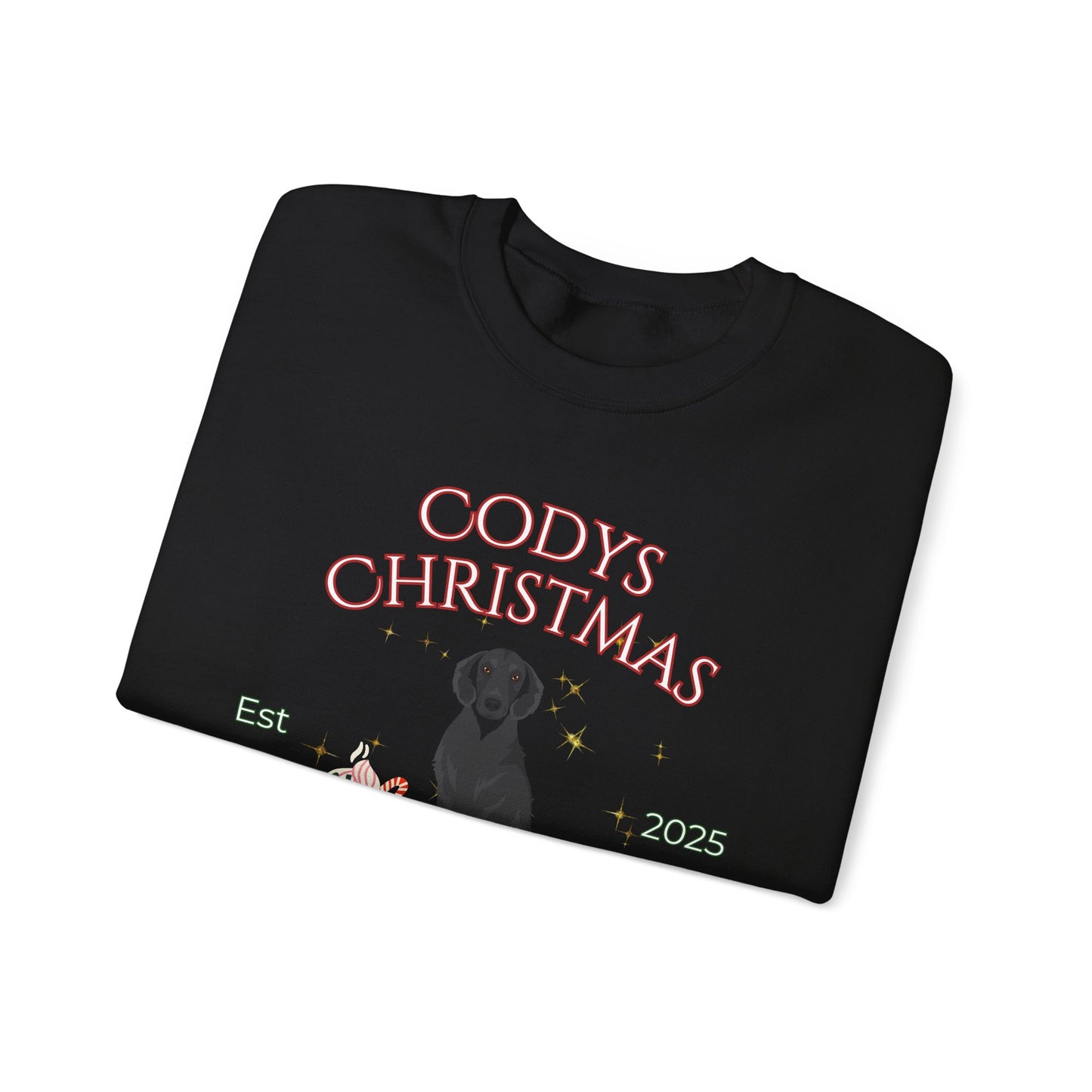 Flat Coated Retriever Dog Christmas Social Club Unisex Heavy Blend Crewneck Sweatshirt Custom Name