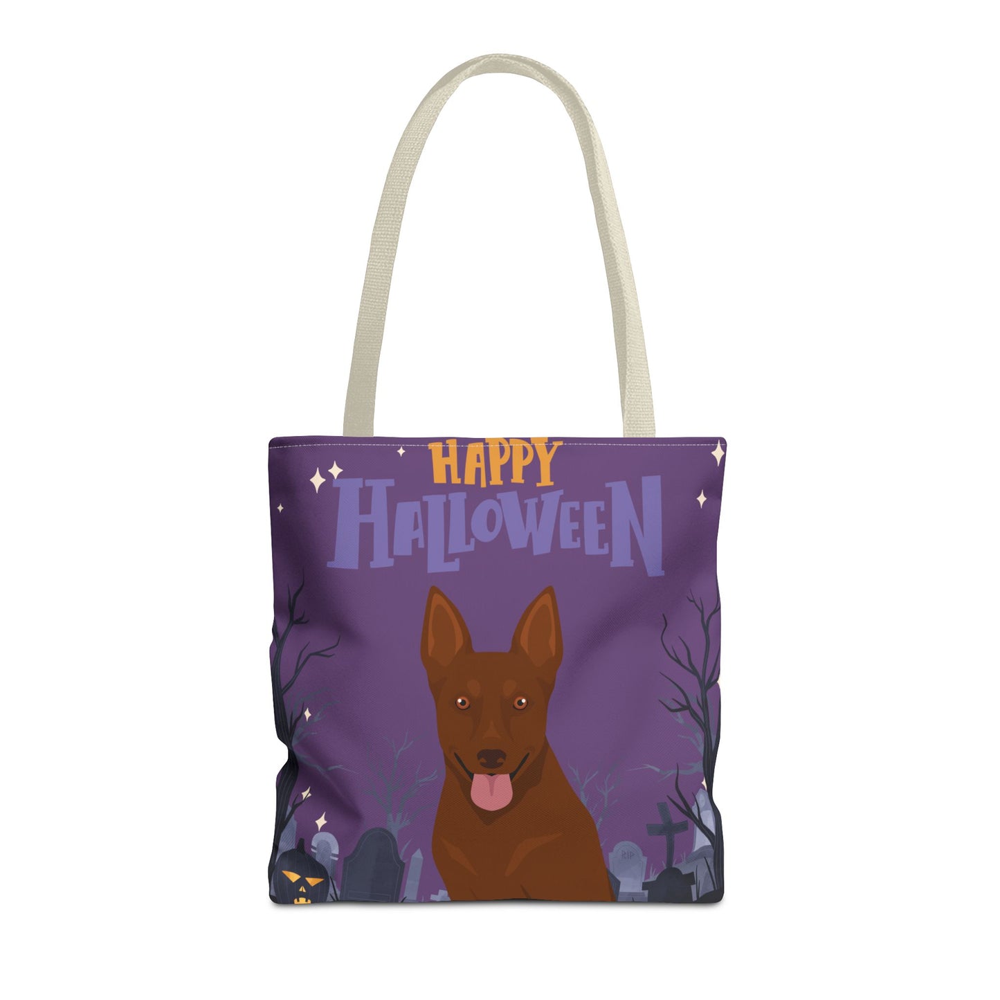 Australian Kelpie Dog Happy Halloween Tote Bag 16x16