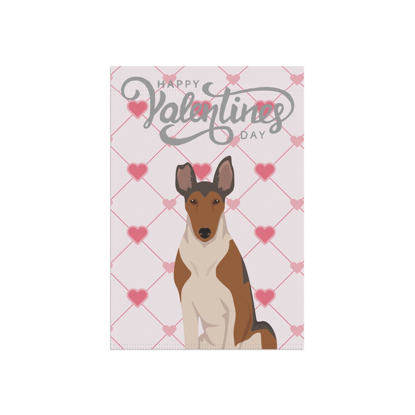 Smooth Collie Dog Valentines Day Garden Flag