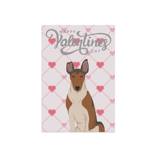Smooth Collie Dog Valentines Day Garden Flag