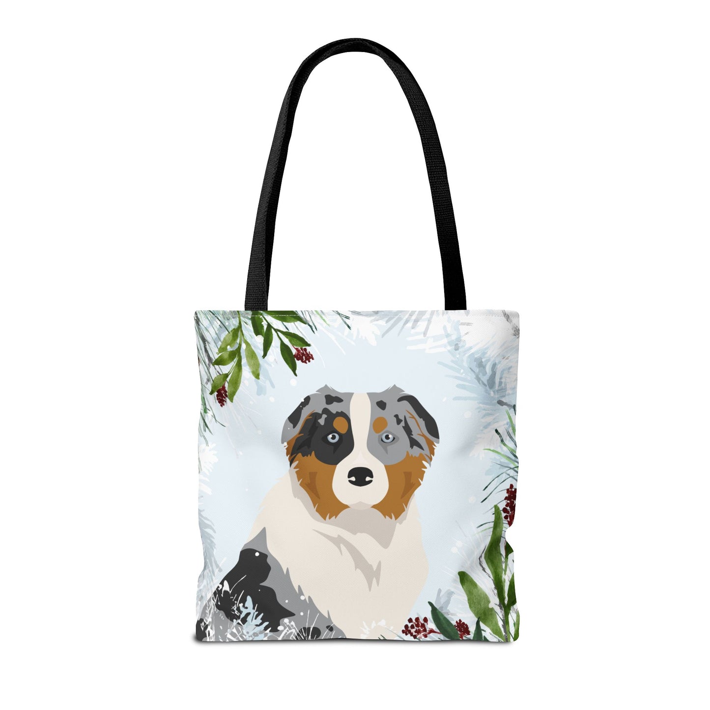 Australian Shepherd Dog Christmas Holiday Tote Bag 16x16