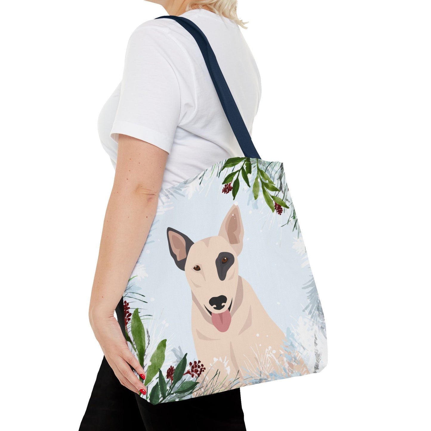 Bull Terrier Dog Christmas Holiday Tote Bag 16x16